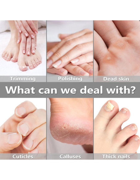 Juego de Manicura y Pedicura SEAMIND - Cortador Eléctrico Inalámbrico 5 Velocidades