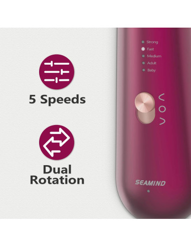 Juego de Manicura y Pedicura SEAMIND - Cortador Eléctrico Inalámbrico 5 Velocidades