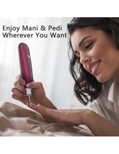 Juego de Manicura y Pedicura SEAMIND - Cortador Eléctrico Inalámbrico 5 Velocidades