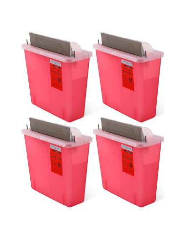 Contenedor de Desechos Cortantes Tanlade 5 Cuartos 4 Pcs