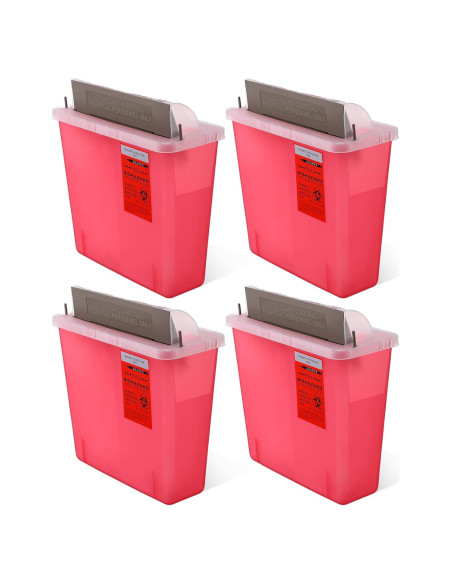 Contenedor de Desechos Cortantes Tanlade 5 Cuartos 4 Pcs