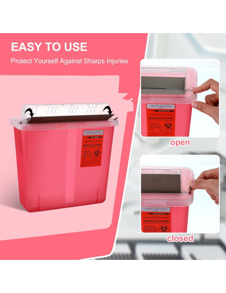 Contenedor de Desechos Cortantes Tanlade 5 Cuartos 4 Pcs