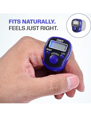 Contador CINCY Clicker LED Multicolor Preciso y Silencioso