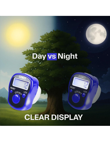 Contador CINCY Clicker LED Multicolor Preciso y Silencioso