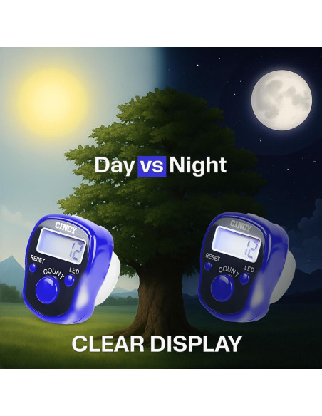 Contador CINCY Clicker LED Multicolor Preciso y Silencioso
