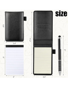 Cuaderno de Bolsillo Outus con Bolígrafos y Recargas - Negro 2