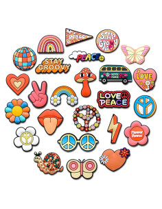 25 Piezas Charms Decorativos para Zapatos Crocs - Animales Marinos y Plantas