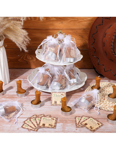 24 Velas de Té de Luz en Forma de Bota de Vaquera Landhoow