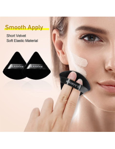 Esponjas de Maquillaje BLAAROOM 12 Piezas Triángulo Negro 2