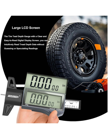 Medidor Digital de Profundidad de Banda de Rodadura GODESON IP54