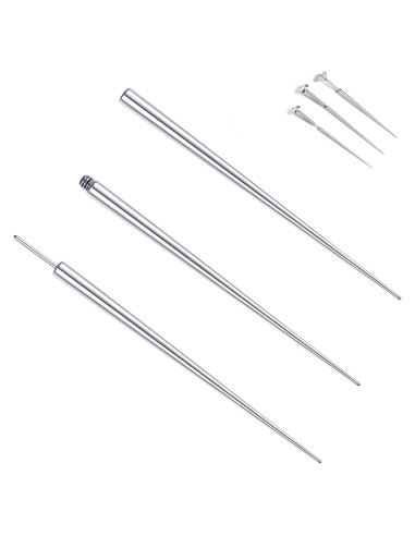 Kit de Perforación de Cuerpo Besteel 3 Pcs Acero Quirúrgico 14G 16G 18G