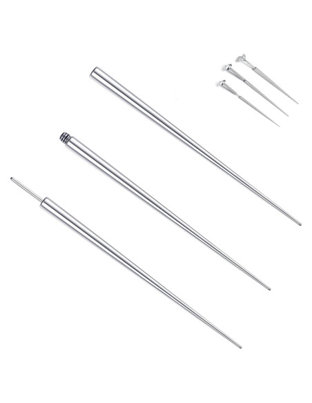 Kit de Perforación de Cuerpo Besteel 3 Pcs Acero Quirúrgico 14G 16G 18G