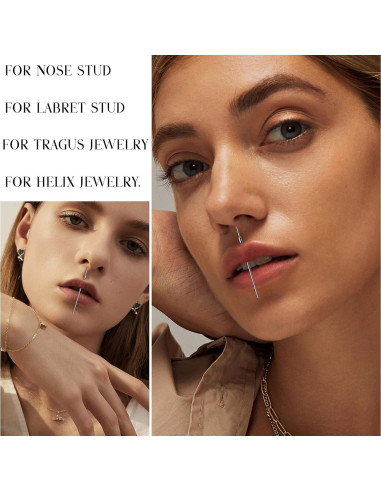 Kit de Perforación de Cuerpo Besteel 3 Pcs Acero Quirúrgico 14G 16G 18G