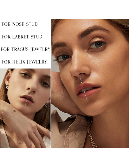 Kit de Perforación de Cuerpo Besteel 3 Pcs Acero Quirúrgico 14G 16G 18G