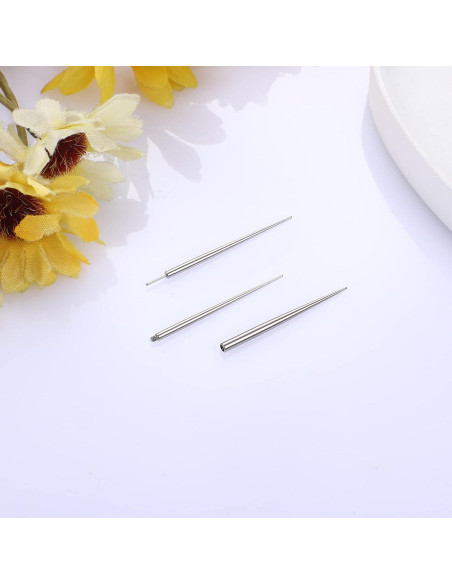 Kit de Perforación de Cuerpo Besteel 3 Pcs Acero Quirúrgico 14G 16G 18G