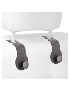 Ganchos para Reposacabezas de Coche PEUTIER 2 Piezas Gris