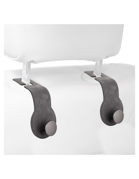 Ganchos para Reposacabezas de Coche PEUTIER 2 Piezas Gris