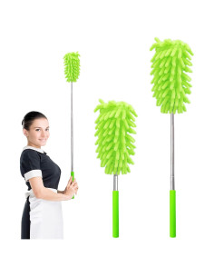 Paquete de 2 Plumeros Extensibles HTOOLPRO Microfibra 76.2 cm