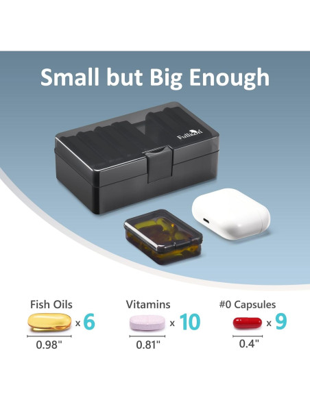 Estuche Organizador de Medicamentos Fullicon Negro 7 Días