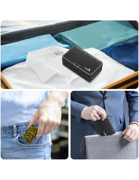Estuche Organizador de Medicamentos Fullicon Negro 7 Días