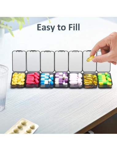 Estuche Organizador de Medicamentos Fullicon Negro 7 Días