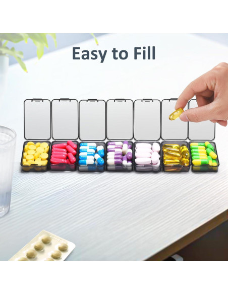 Estuche Organizador de Medicamentos Fullicon Negro 7 Días