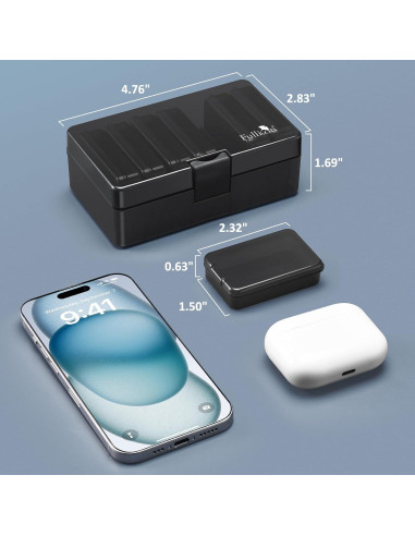 Estuche Organizador de Medicamentos Fullicon Negro 7 Días