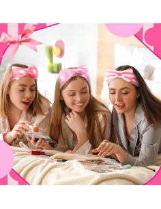 Kajaia 12 Piezas Máscaras de Ojos y Diademas de Felpa 2