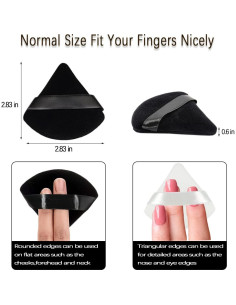 6 Esponjas de Maquillaje TULOBI Triángulo Suave para Polvo 2