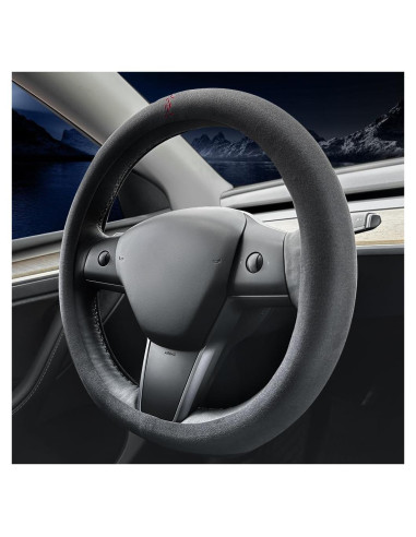 Cubierta de volante de cuero Carodi T-201 para Tesla Model 3/Y