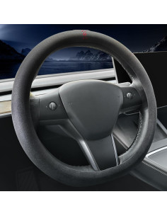 Cubierta de volante de cuero Carodi T-201 para Tesla Model 3/Y 2