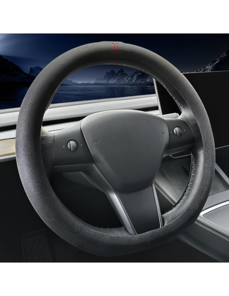 Cubierta de volante de cuero Carodi T-201 para Tesla Model 3/Y