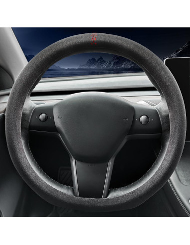 Cubierta de volante de cuero Carodi T-201 para Tesla Model 3/Y