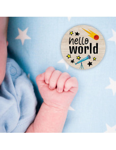 Círculos de Hitos Mensuales para Bebés - Discos de Madera 7 Pcs 2