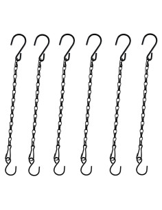 Cadena Colgante de Plantas Sersberg 11 Pulgadas Negra 6PCS