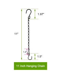 Cadena Colgante de Plantas Sersberg 11 Pulgadas Negra 6PCS 2