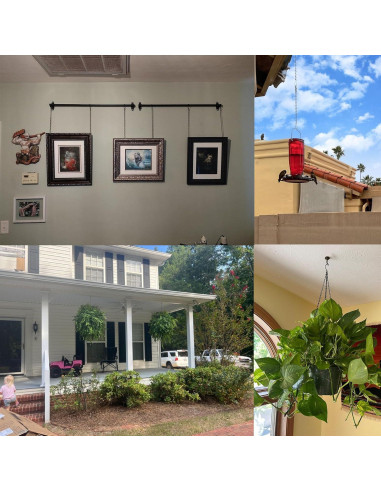 Cadena Colgante de Plantas Sersberg 11 Pulgadas Negra 6PCS