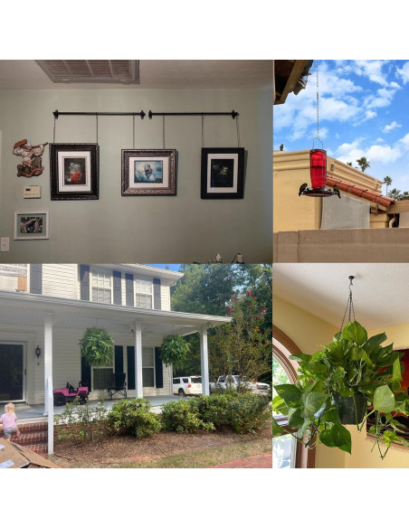 Cadena Colgante de Plantas Sersberg 11 Pulgadas Negra 6PCS