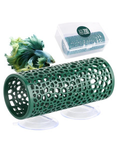 Túnel Hueco para Peces Betta Abizoo Verde Oscuro 10cm