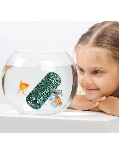 Túnel Hueco para Peces Betta Abizoo Verde Oscuro 10cm