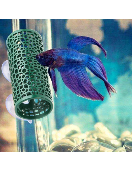 Túnel Hueco para Peces Betta Abizoo Verde Oscuro 10cm