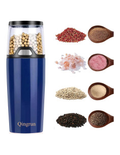 Molino Eléctrico de Sal y Pimienta Qingrun Azul 68.5g