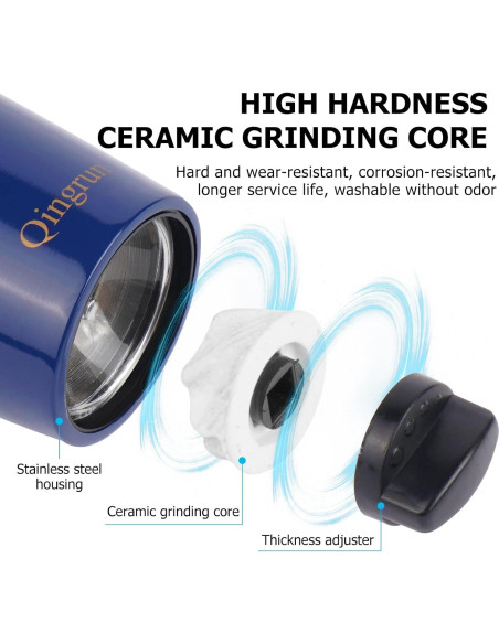 Molino Eléctrico de Sal y Pimienta Qingrun Azul 68.5g