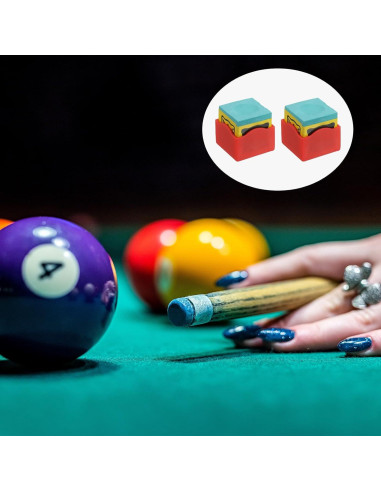 Soporte de Tiza para Billar PATIKIL - 6 Unidades Azul