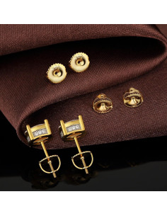 Aretes de Repuesto DELECOE 925 Plata Esterlina Oro Hipoalergénico 2