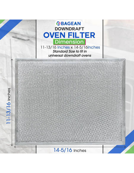 Filtro de Campana Extractora Bagean 14" x 11.4" Aluminio