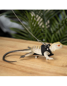 Conjunto Correa y Arnés Dragón Barbudo Swirge Negro 2