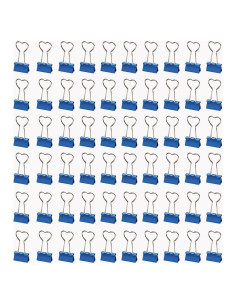 Clips de Metal en Forma de Corazón SEEK RARE - 60 Piezas Azul