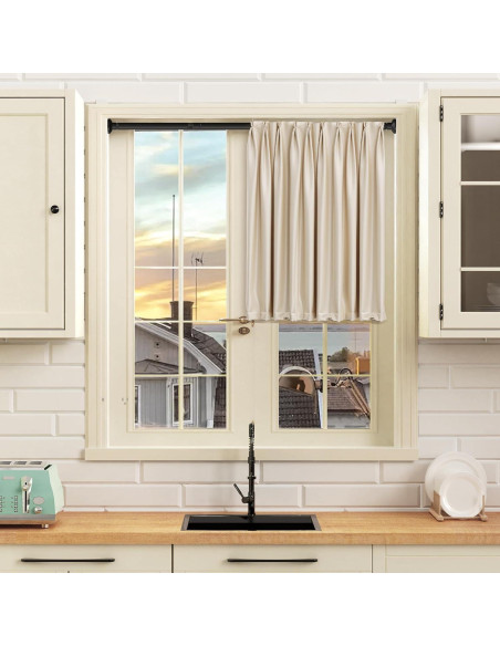 Varilla de Cortina de Ducha EnjoyBasics 30-52 Pulgadas Negra