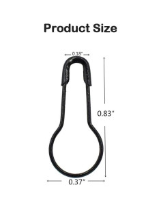 Alfileres de Seguridad de Metal Negro Vivixin 200pcs 21mm 2